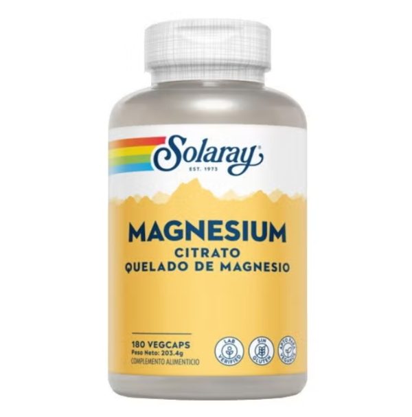 Citrato de Magnesio 400 mg 180 cápsulas, Solaray