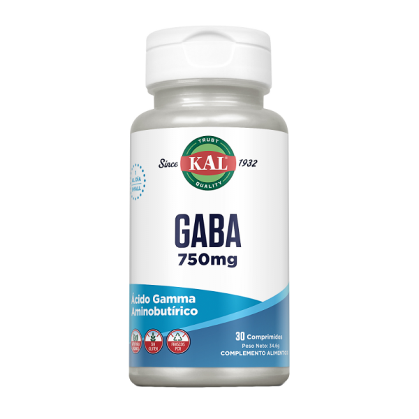 GABA 750 mg 30 cápsulas, Laboratorios Kal