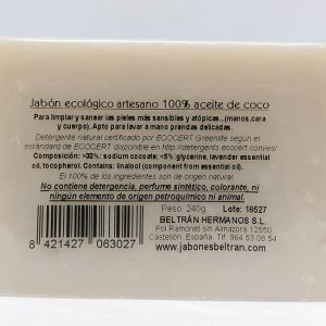Jabón coco 2 ecológico 240g, BioBel