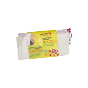 Bolsas de Algodón Orgánico Reutilizables Pequeñas 5 ud, Ah! Table