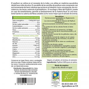 Psyllium en polvo 200gr, Salud Viva