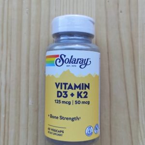 Vitamina D3+K2 suplemento nutricional Solaray