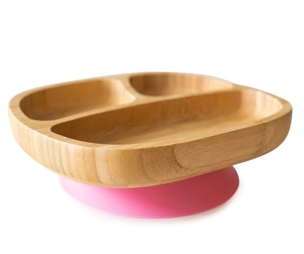 Plato de Bambú con ventosa Toddler Rosa, Eco Rascals - Imagen 6