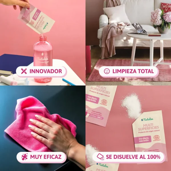 Limpiador Multisuperficies + 2 Recambios Ecológicos, Natulim - Imagen 2