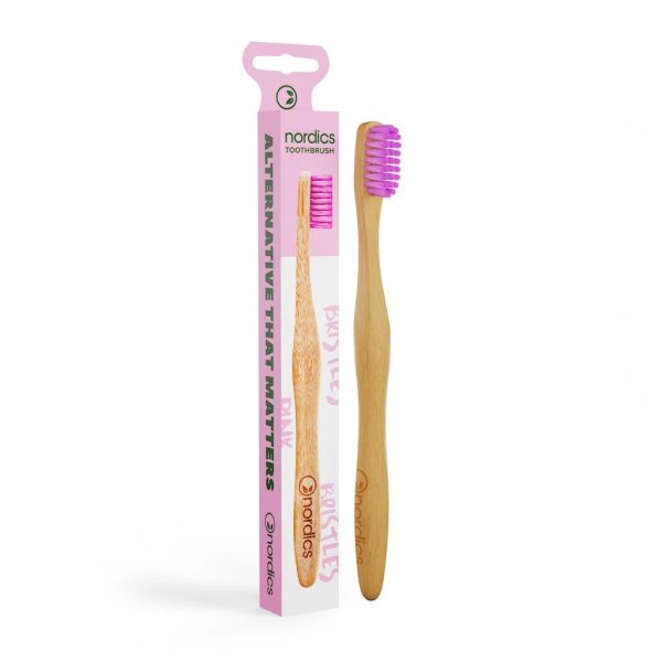 Cepillo de Dientes de Bambú Rosa, Nordics