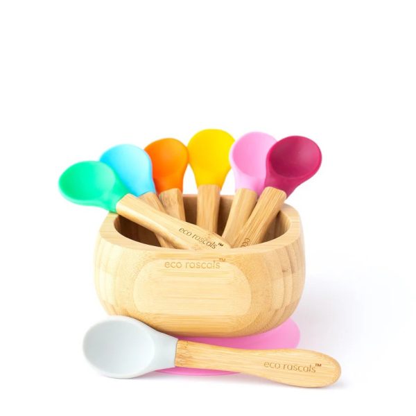 Pack de 3 Cucharas de Bambú con punta de silicona, Eco Rascals - Imagen 2