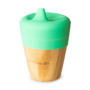 Vaso de Bambú Verde 190 ml con tapa, Eco Rascals
