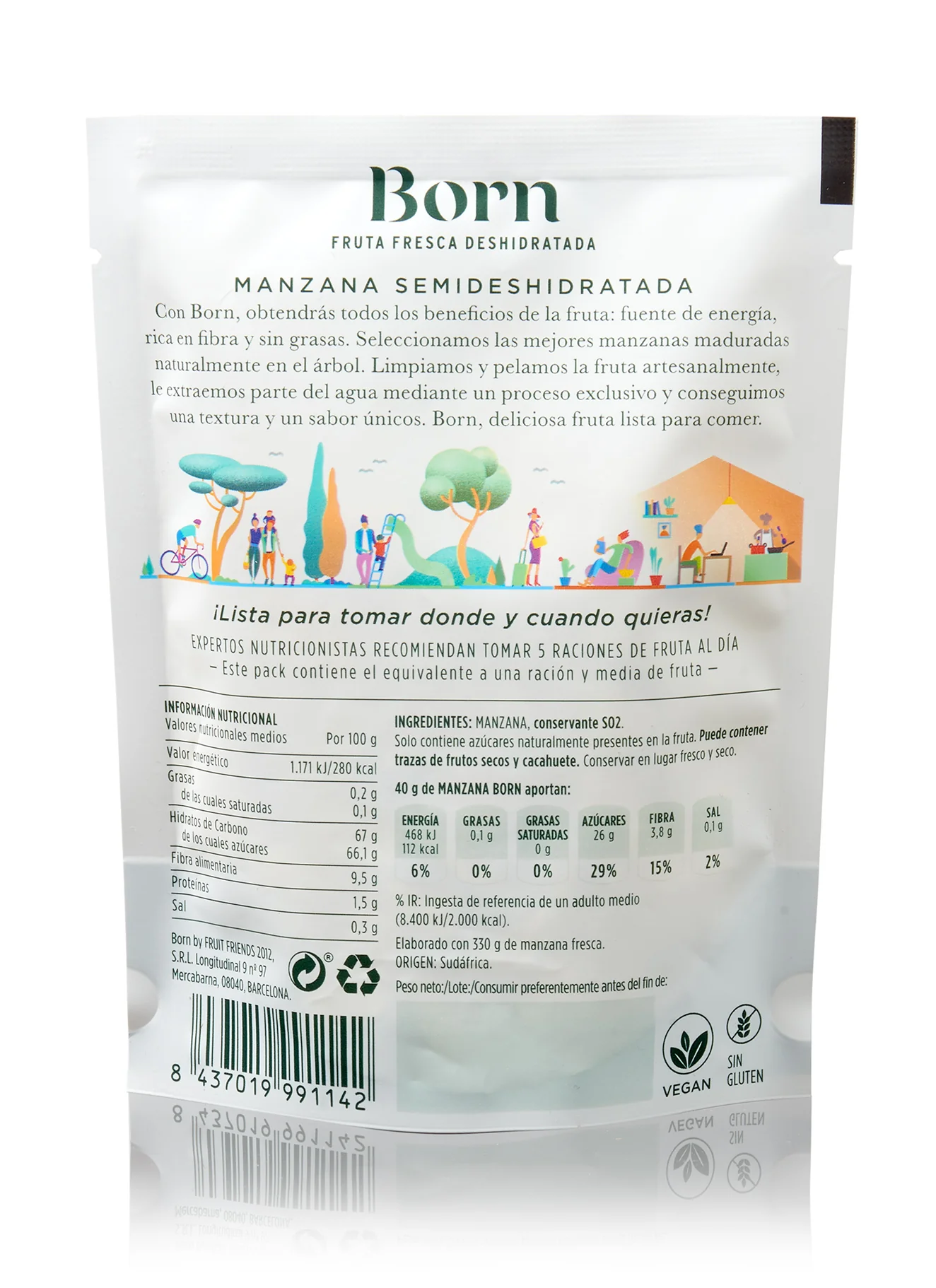 Manzana Semideshidratada Eco, Born - Imagen 2