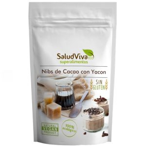 Nibs de Cacao Endulzado con Yacón 150 g, SaludViva Eco